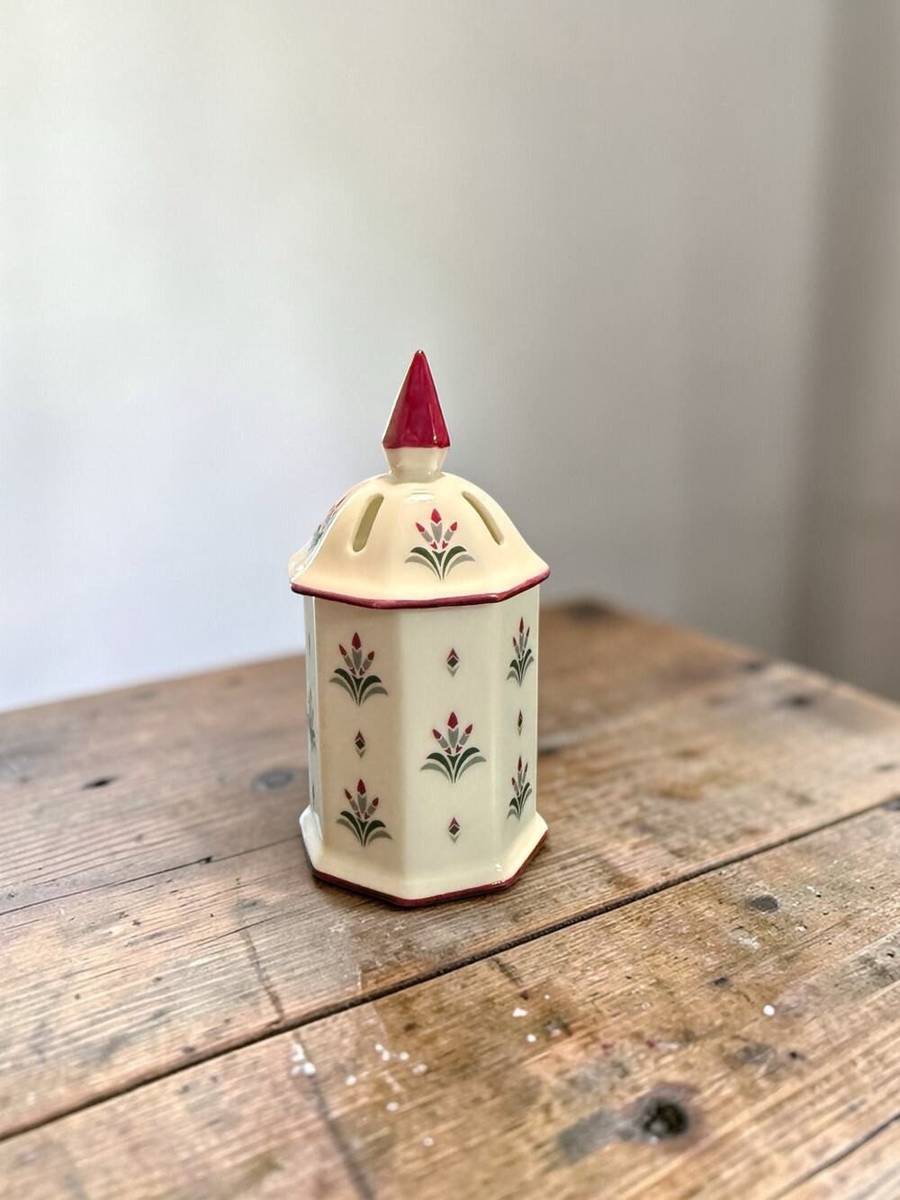 Vintage Merle Norman "The Finishing Touch" ceramic fragrance canister
